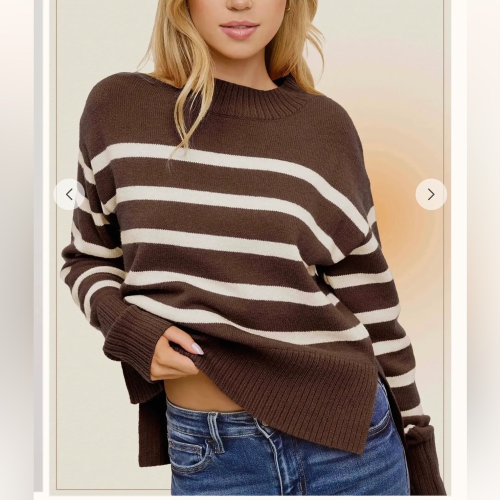 Chico Brown Mock Neck Sweater